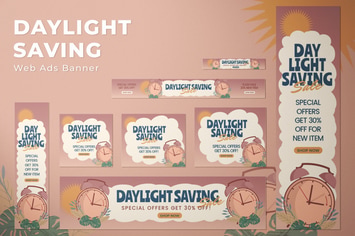 Daylight Saving - Web Ads Banners