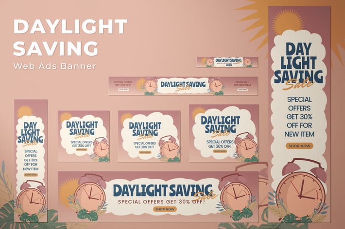Daylight Saving - Web Ads Banners
