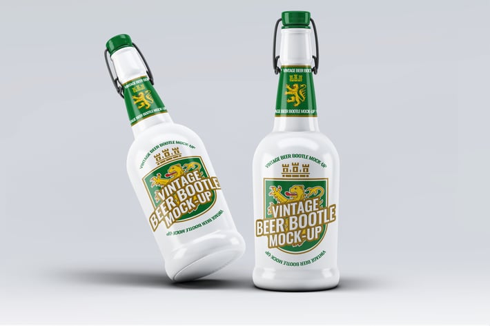 Vintage Beer Bootle Mock-Up