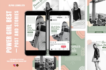 Instagram Templates - Power Girl