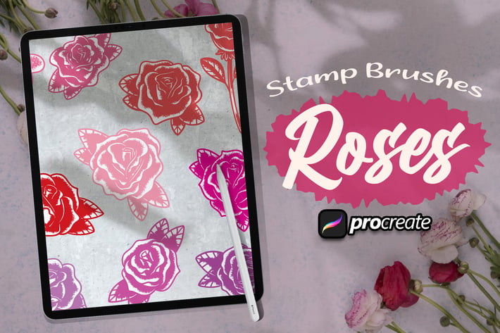 Dansdesign Roses Brush Stamp Procreate