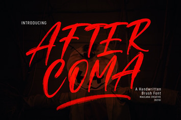 Aftercoma Brush Font