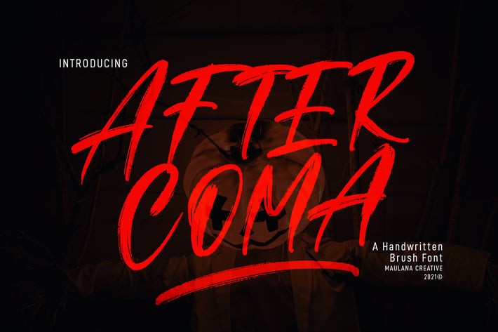 Aftercoma Brush Font