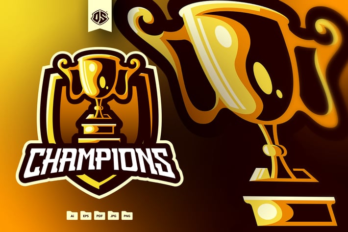 Trophy Mascot Logo Template