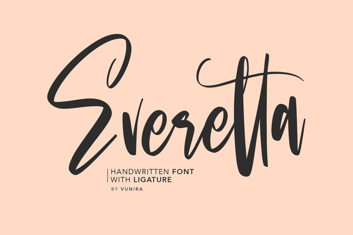 Everetta | Handwritten Font