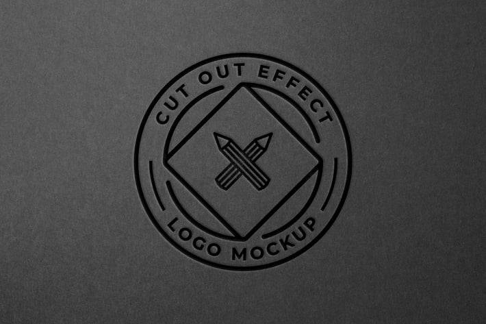 Paper Cut Out Logo Mockup