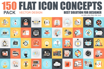 Conceptual flat icons