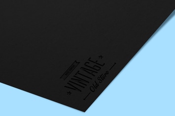 Black Paper Logo Mock Up