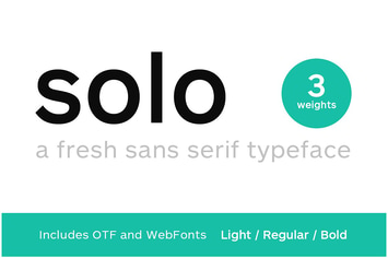 SOLO - Authentic Sans-Serif Typeface + WebFonts
