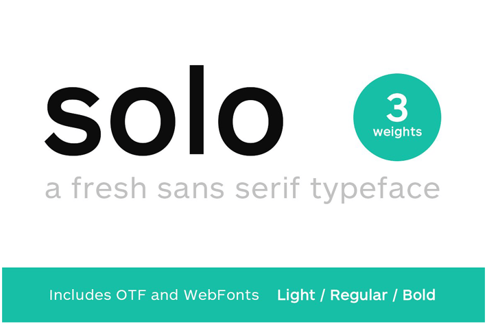 SOLO - Authentic Sans-Serif Typeface + WebFonts