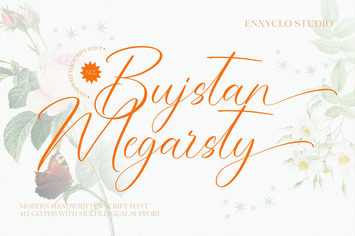 NCL Bujstan Megarsty - Elegant Swash Script Font