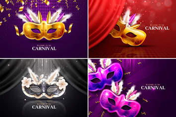 Colorful Mardi Gras & Carnival Backgrounds