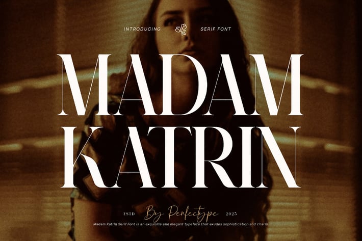 Madam Katrin Elegant Serif Font Typeface