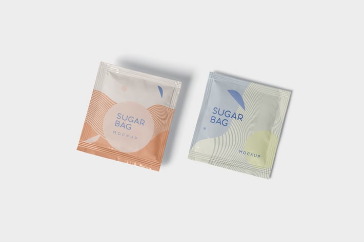 Salt OR Sugar Bag Mockup - Square Shaped