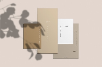 Multiple Invitation Cards Mockups