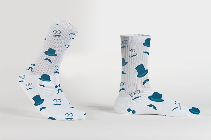 Unisex Presentation Socks Mockup