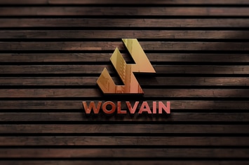Wall Logo Mockup in Wood