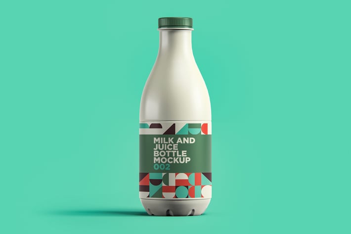 Milk And Juice Bottle Mockup 002
