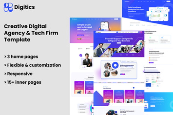 Digitics - Digital Agency & Tech Firm Template