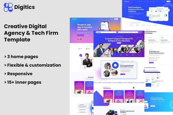 Digitics - Digital Agency & Tech Firm Template