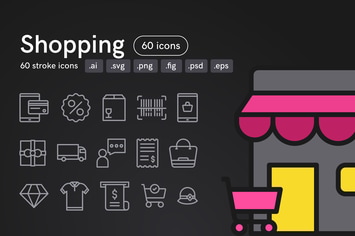 Shopping Icons (60 icons)