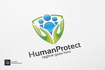 Human Protect / Shield - Logo Template