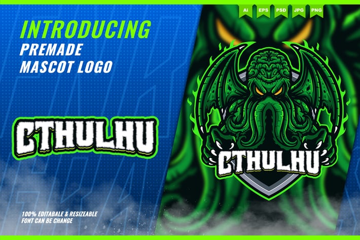 Kraken Cthulhu - Mascot Esport Logo Template