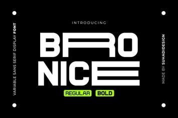 Bronice Extended Width Font