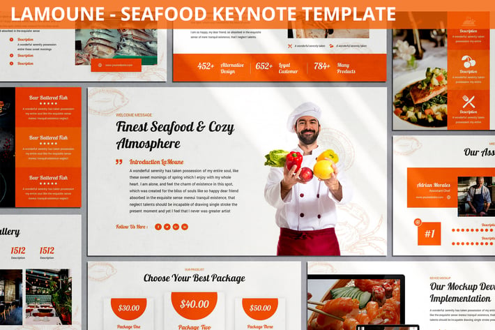 LaMoune - Seafood Keynote Template