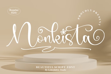 Monkista Beautiful Script Font