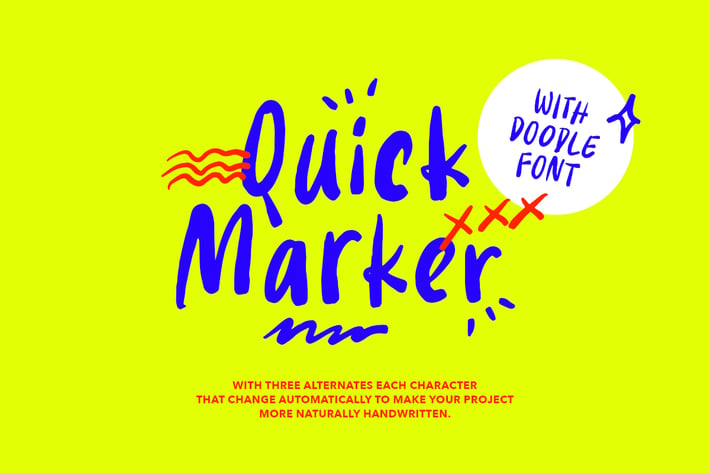 Quick Marker - Quote Font + Doodle