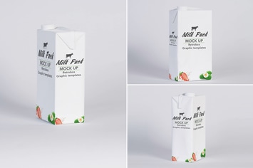 Milk Pack Box Mock Up