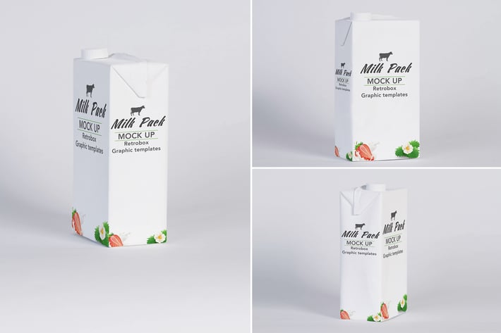Milk Pack Box Mock Up