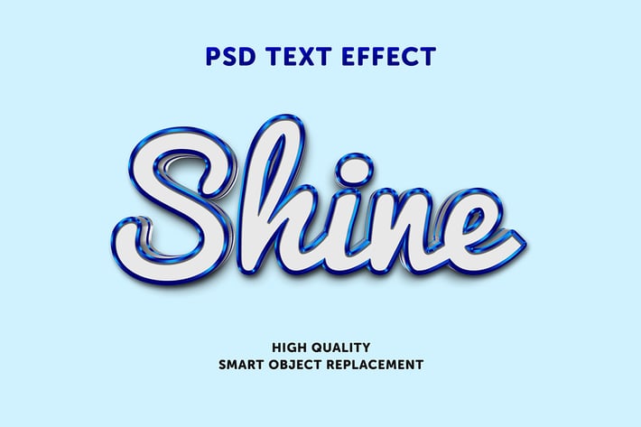 Blue shine text effect