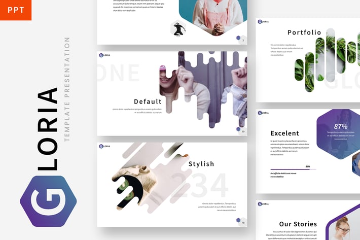 Gloria - Hexagonal Powerpoint Template