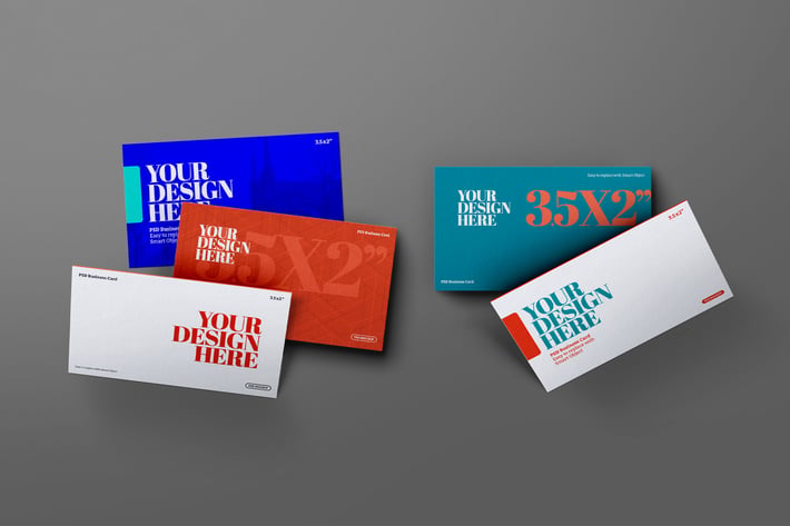 Business Card Mockup 3.5x2" Set