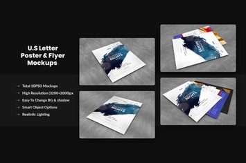 U.S Letter Poster & Flyer Mockups 
