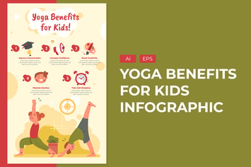 Yoga Benefits For Kids - Infographic Template 