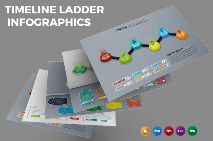 Timeline Ladder – Infographics Design