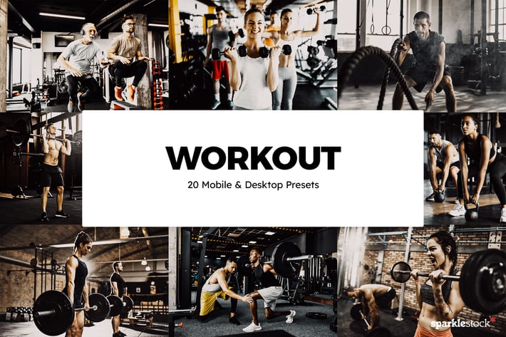 20 Workout Lightroom Presets & LUTs