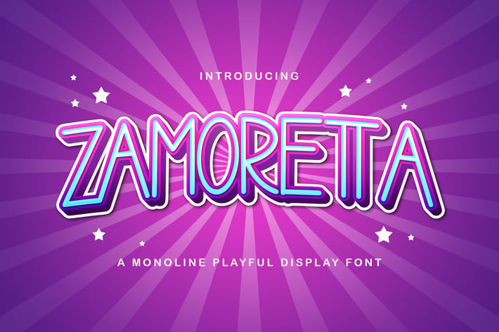 Zamoretta - Playful Display Font