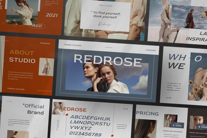 Red Rose Brand Presentation Template