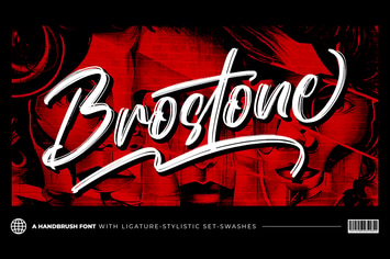 Brostone - Brush Font