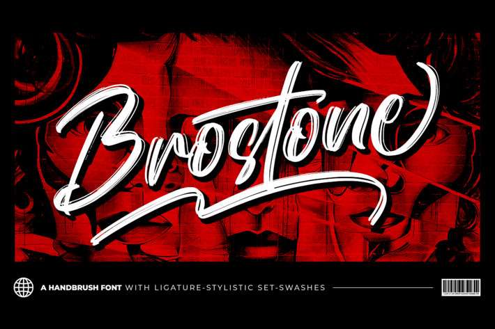 Brostone - Brush Font