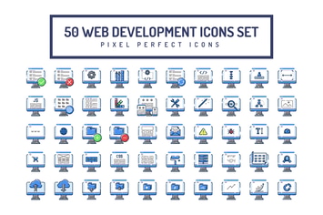 Web Development Blue Icons