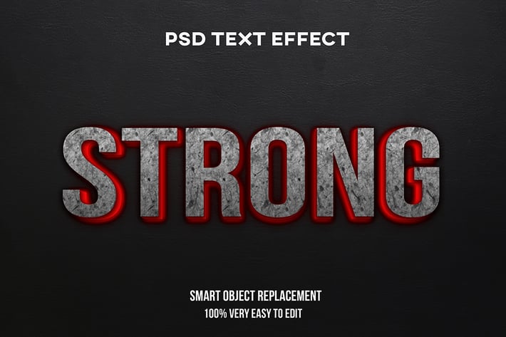 Strong lava text effect