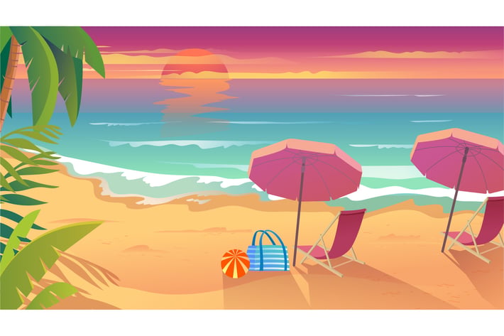 Summertime Vacation - Illustration Background