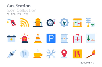 Gas Station Color Icon