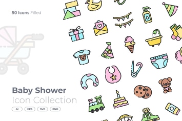 Baby Shower Filled Icon