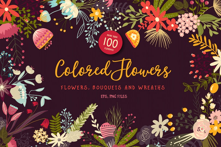 Colored Flowers